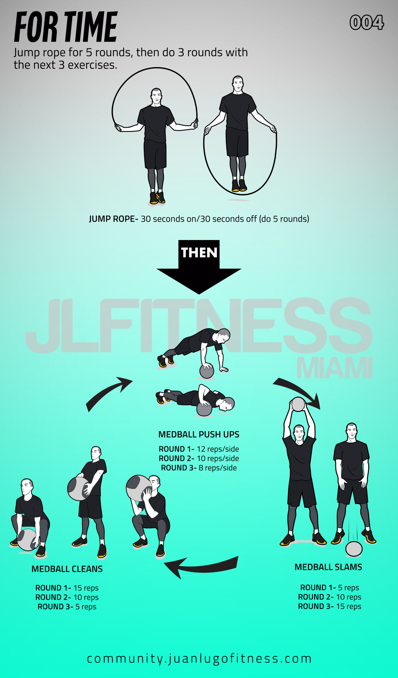 jump rope and medball workout