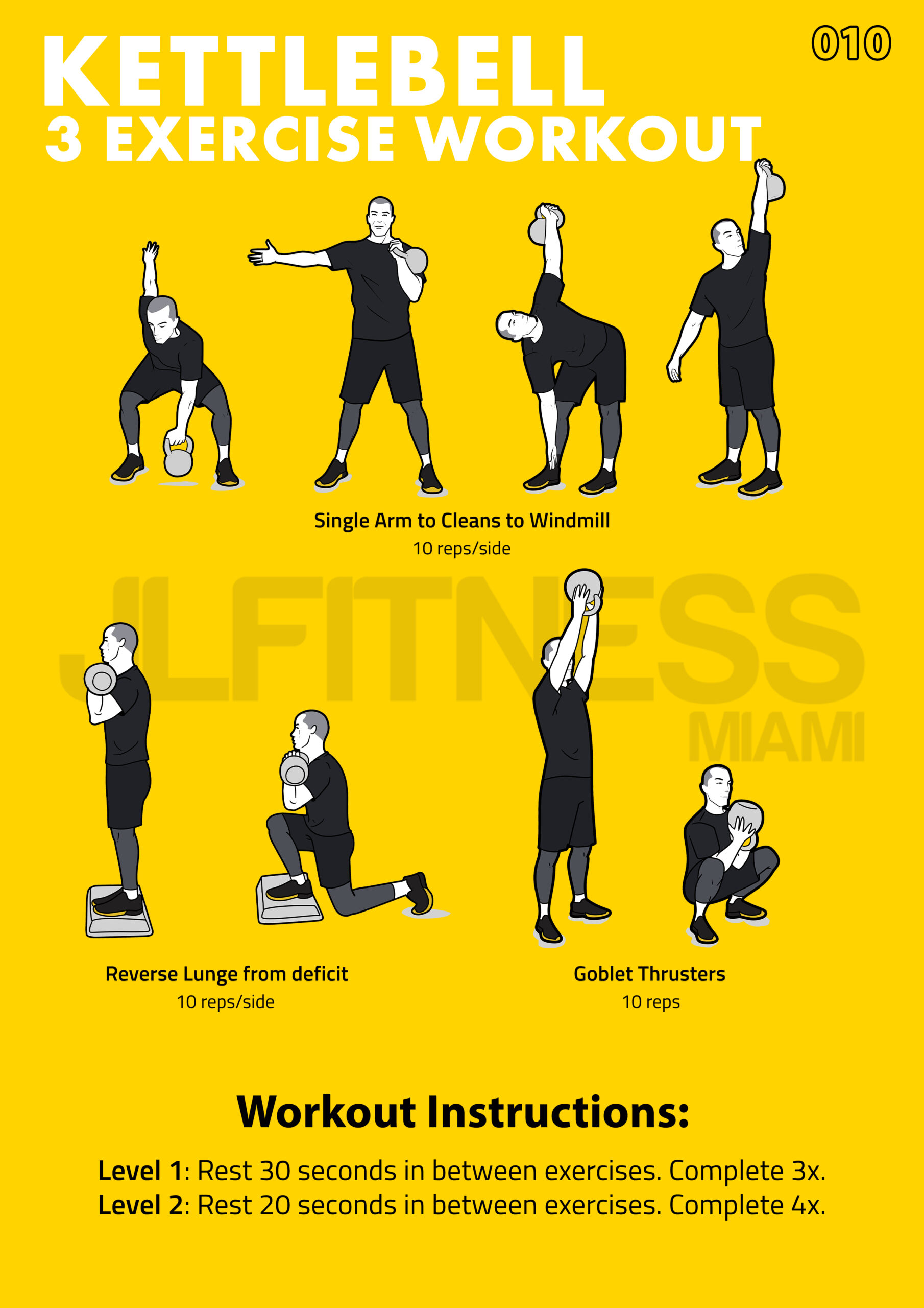 kettlebell workout with 3 exercises